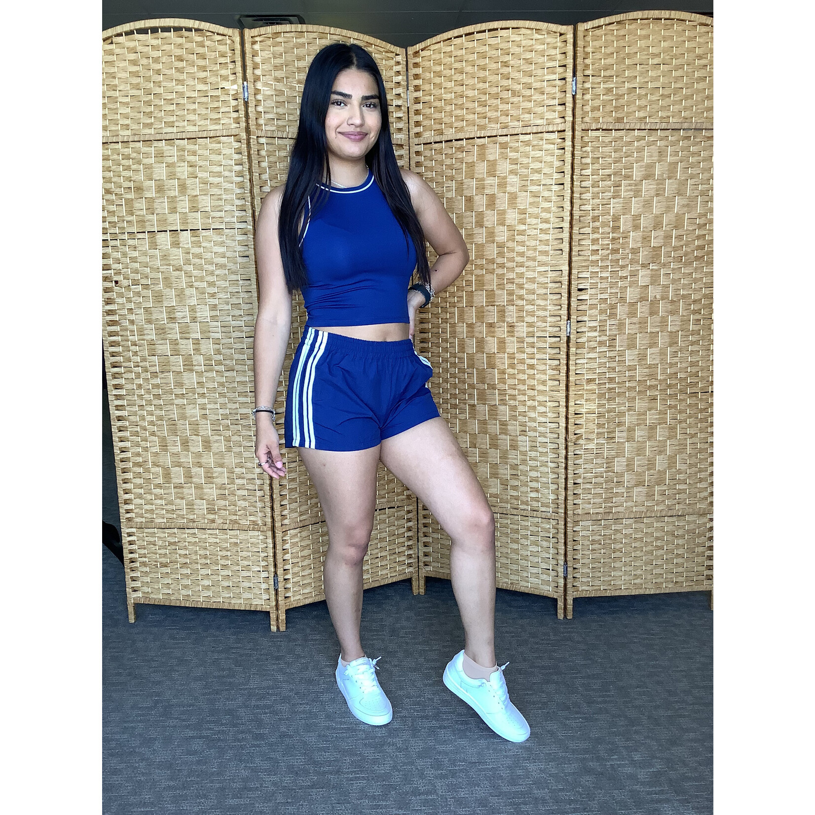 Racerback Piping Crop Top