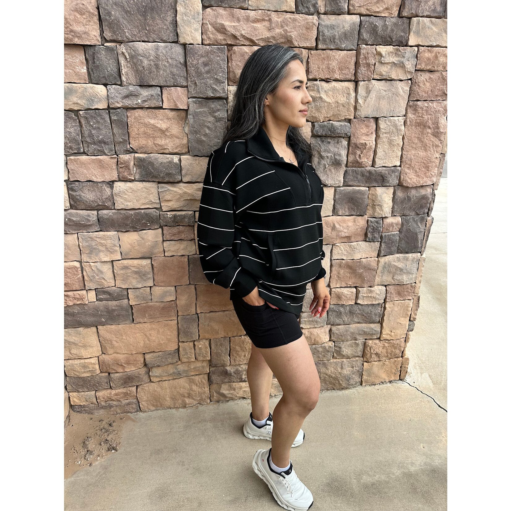 Modal stripe pullover