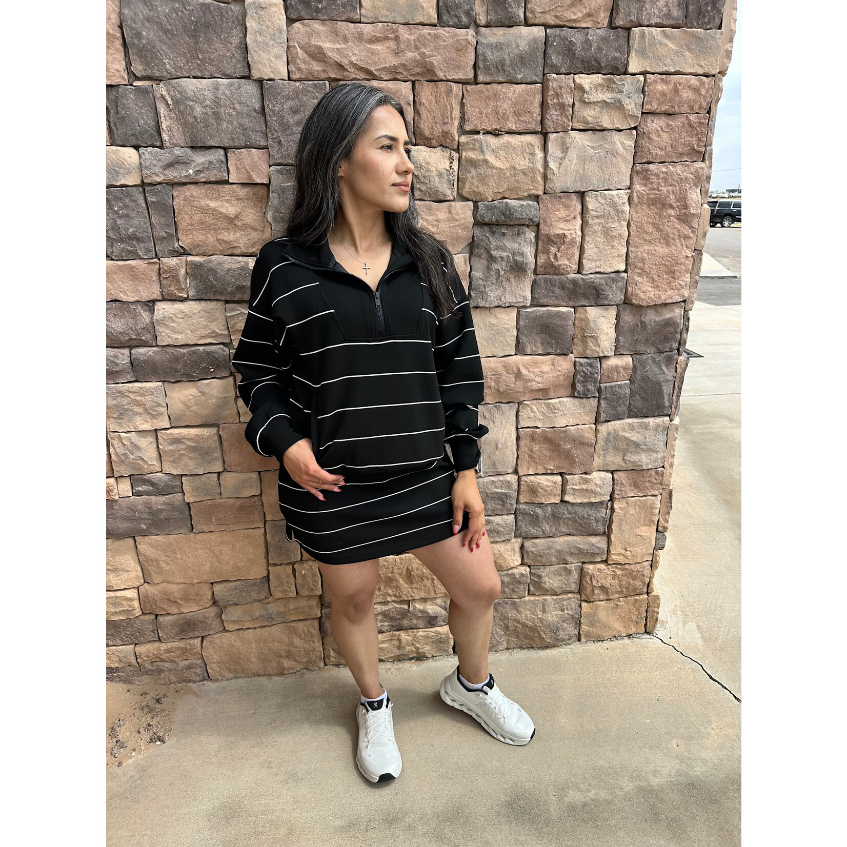 Modal stripe pullover