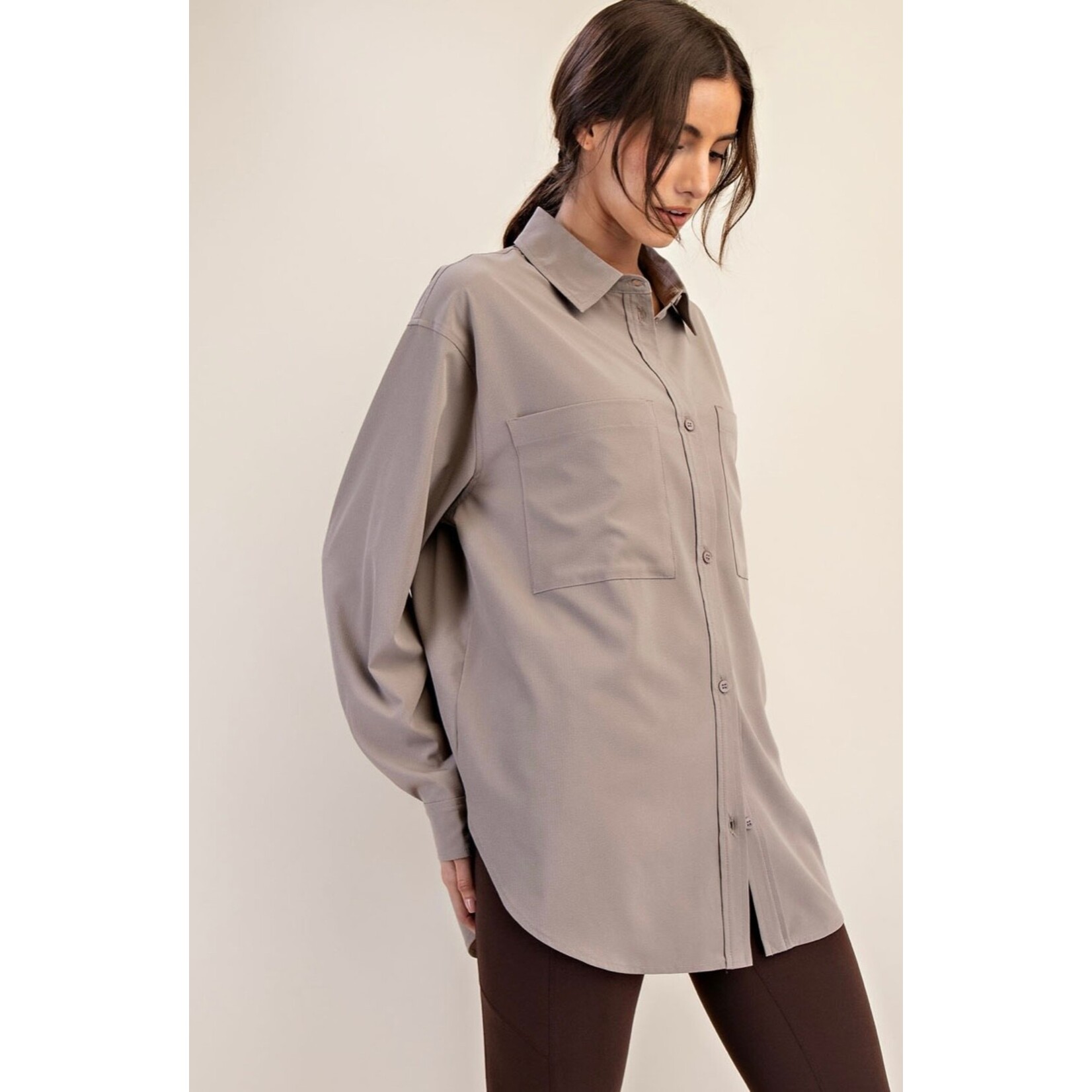 CrinkleOversized Shirt
