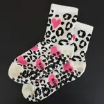 Cheetah Heart Grip Socks