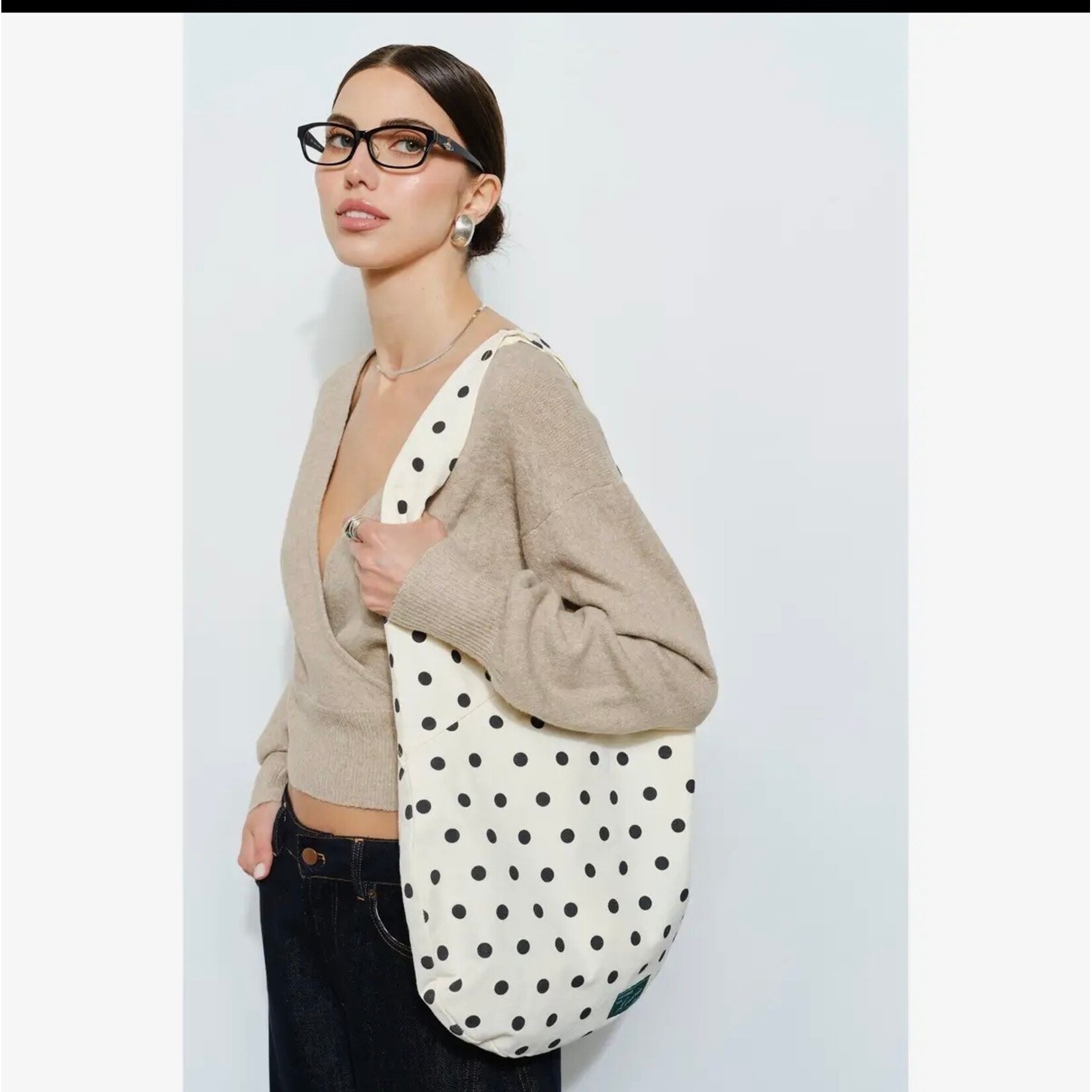 Polka tote bag