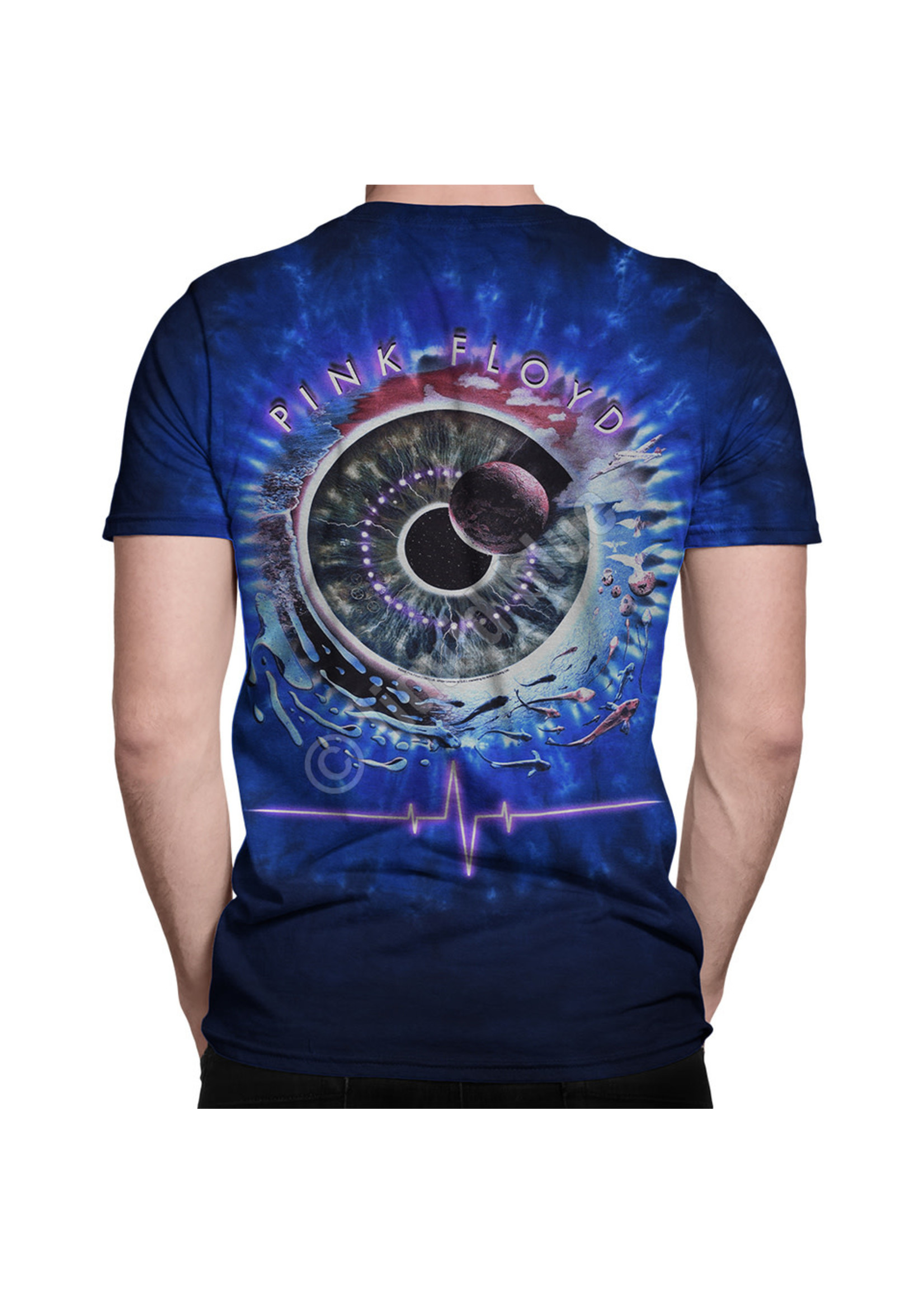 Liquid Blue Pink Floyd Pulse Concentric Tie-Dye