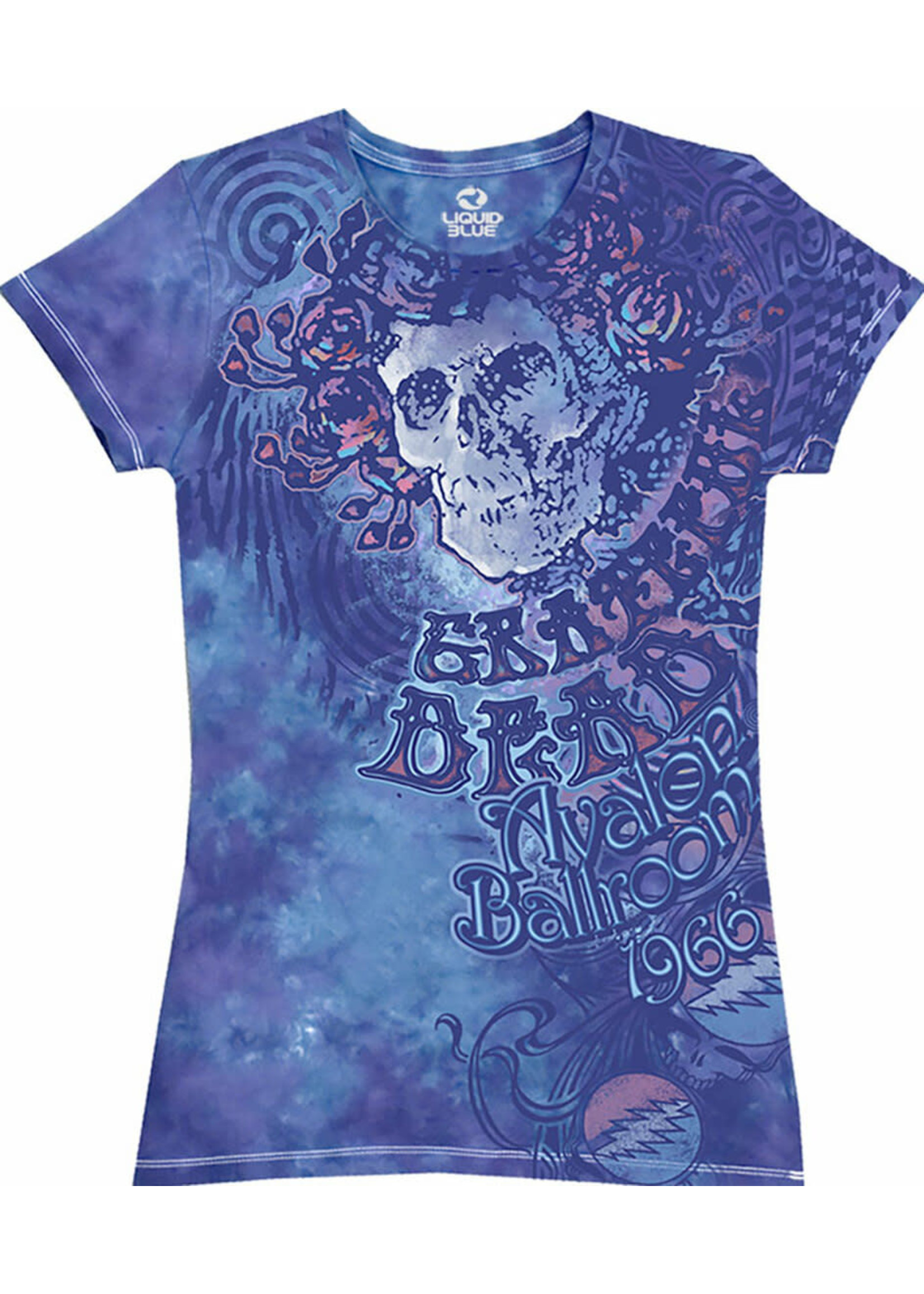 Liquid Blue Grateful Dead Baby Blue Tie-Dye Juniors