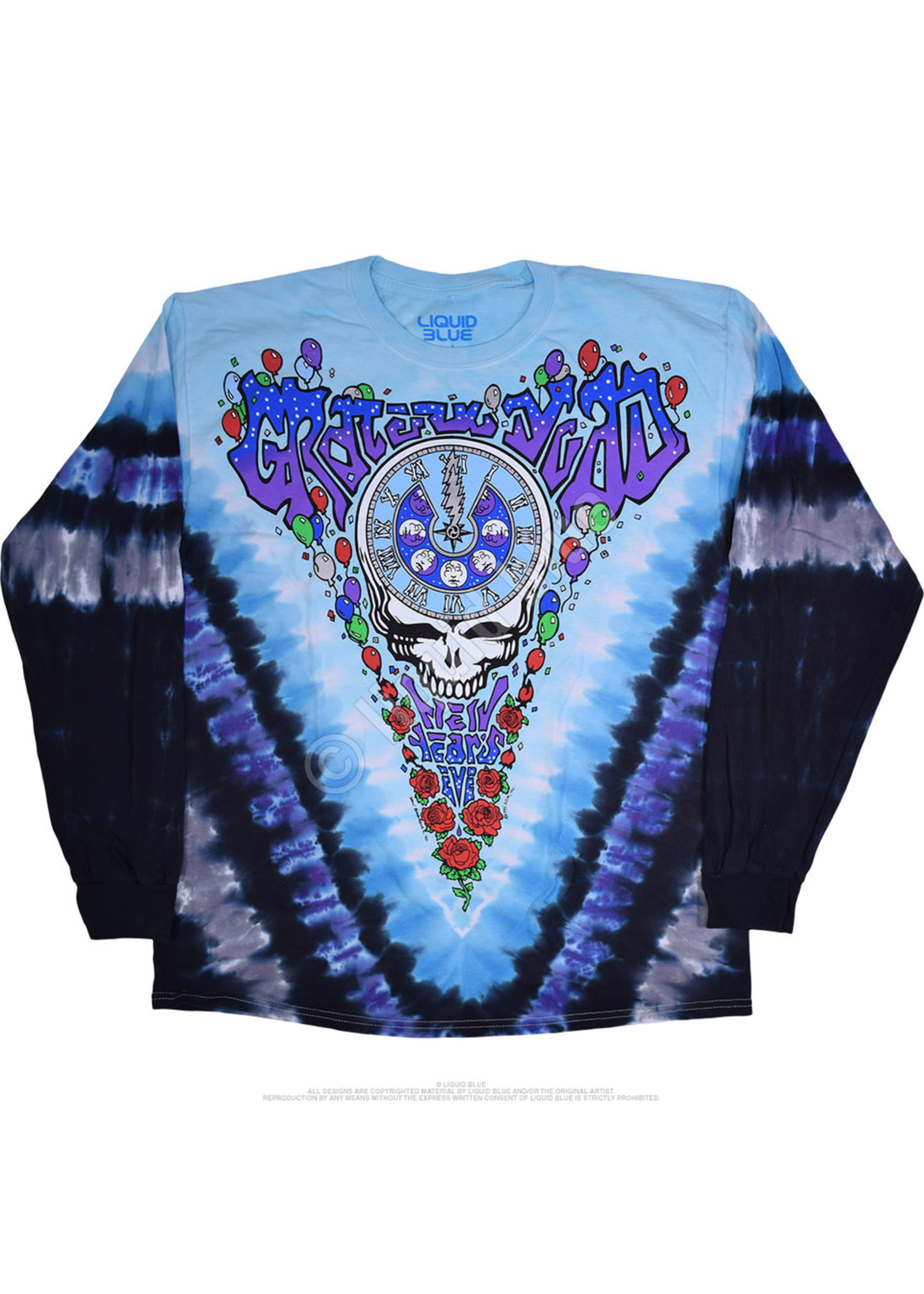 Liquid Blue Grateful Dead Midnight Hour Tie-Dye Long Sleeve