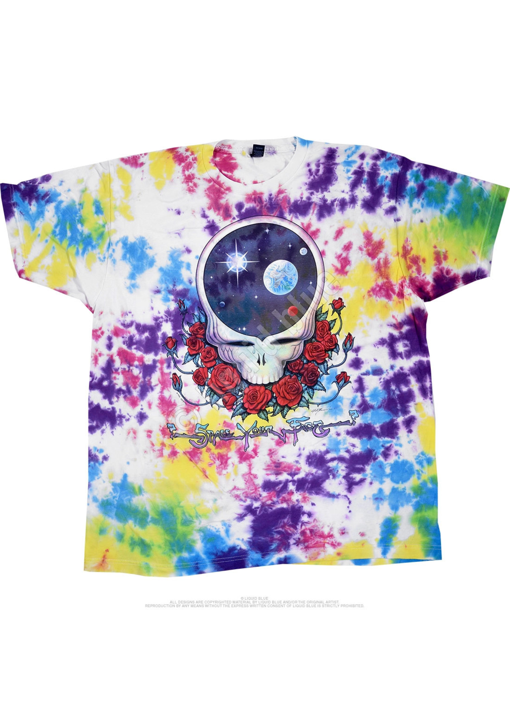 Liquid Blue Grateful Dead  Space Face Tie-Dye