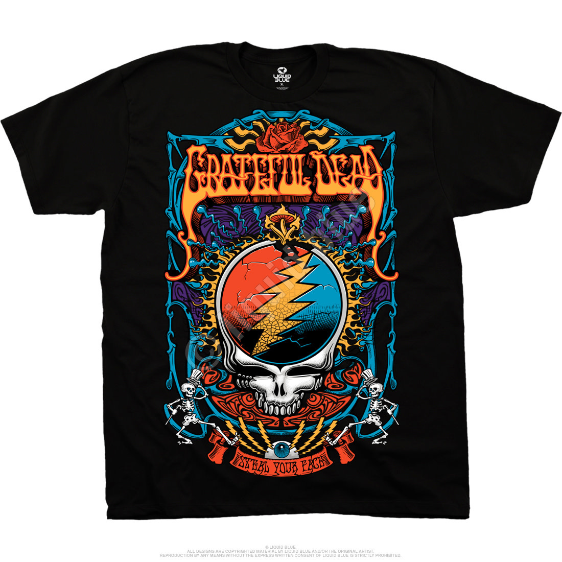 Grateful Dead - Queen of Spades Tie Dye T-Shirt