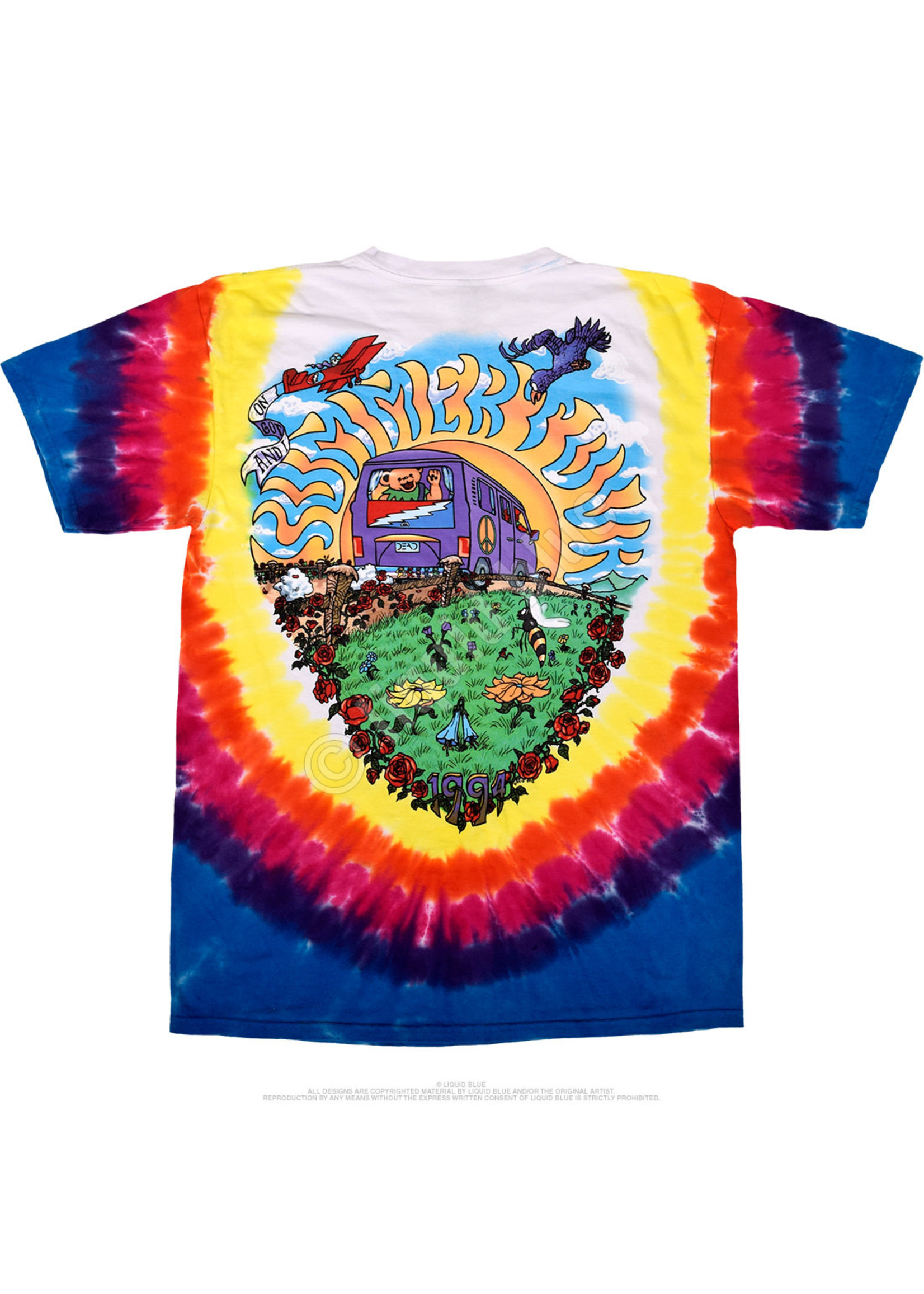 Grateful Dead Summer Tour Bus Tie Dye T-Shirt