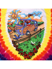 Grateful Dead Summer Tour Bus Tie Dye T-Shirt