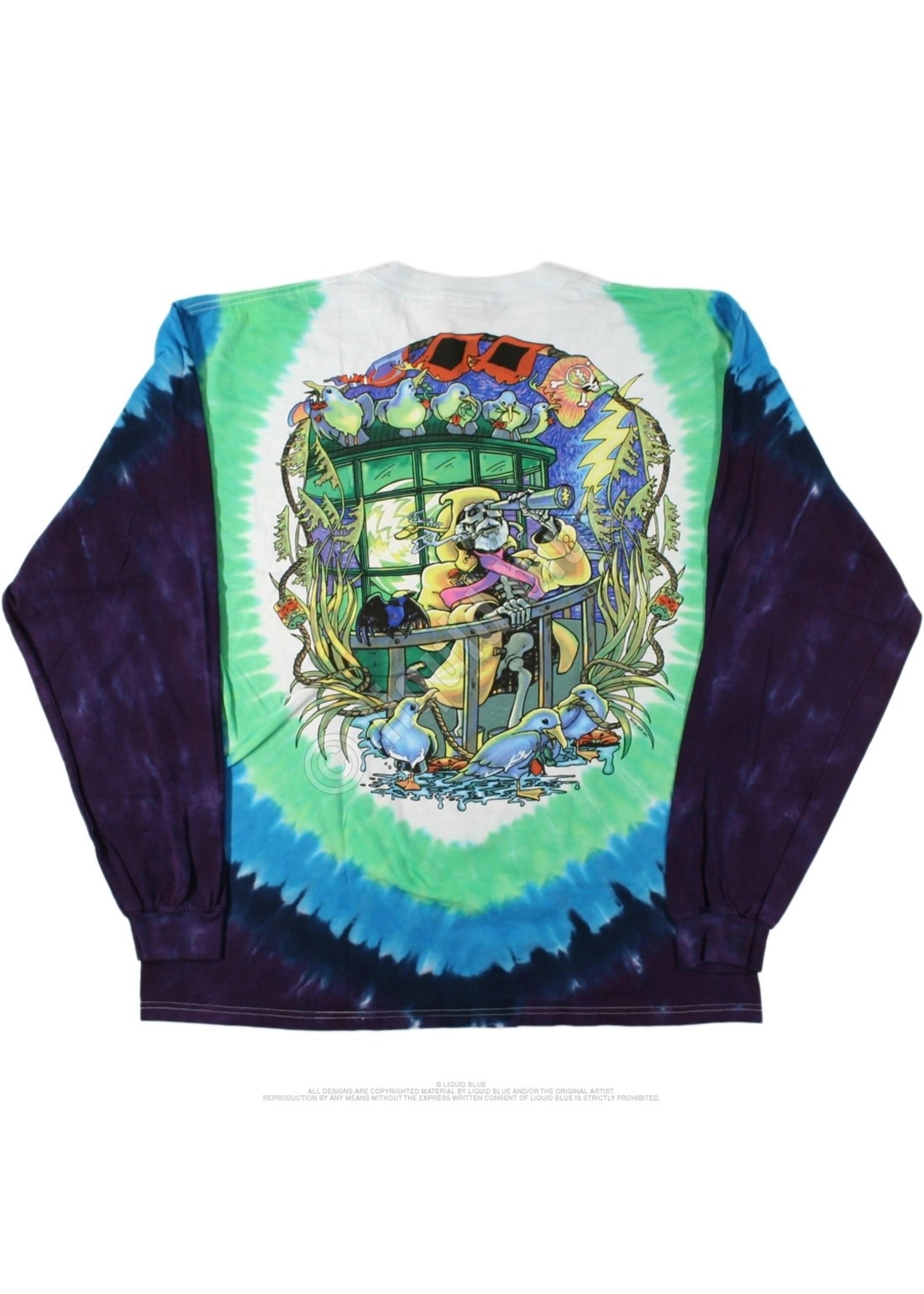 Liquid Blue Grateful Dead Watch Tower Tie-Dye Long Sleeve