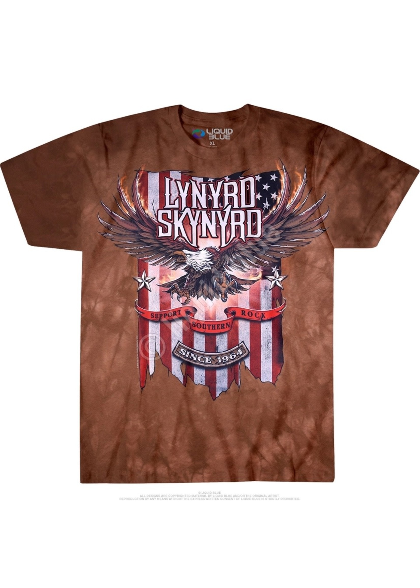 Liquid Blue Lynyrd Skynyrd Support Southern Rock Tie-Dye