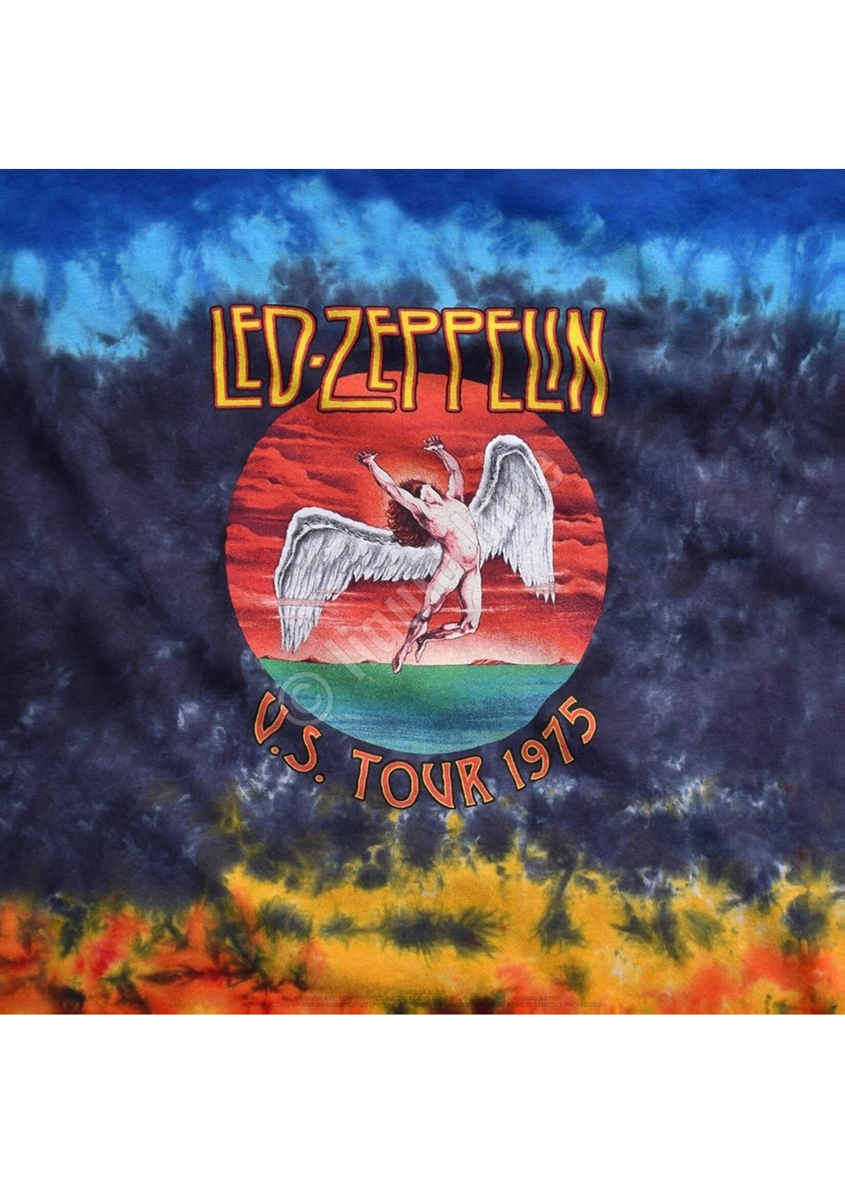 Liquid Blue Led Zeppelin Icarus 1975 Tie-Dye Long Sleeve