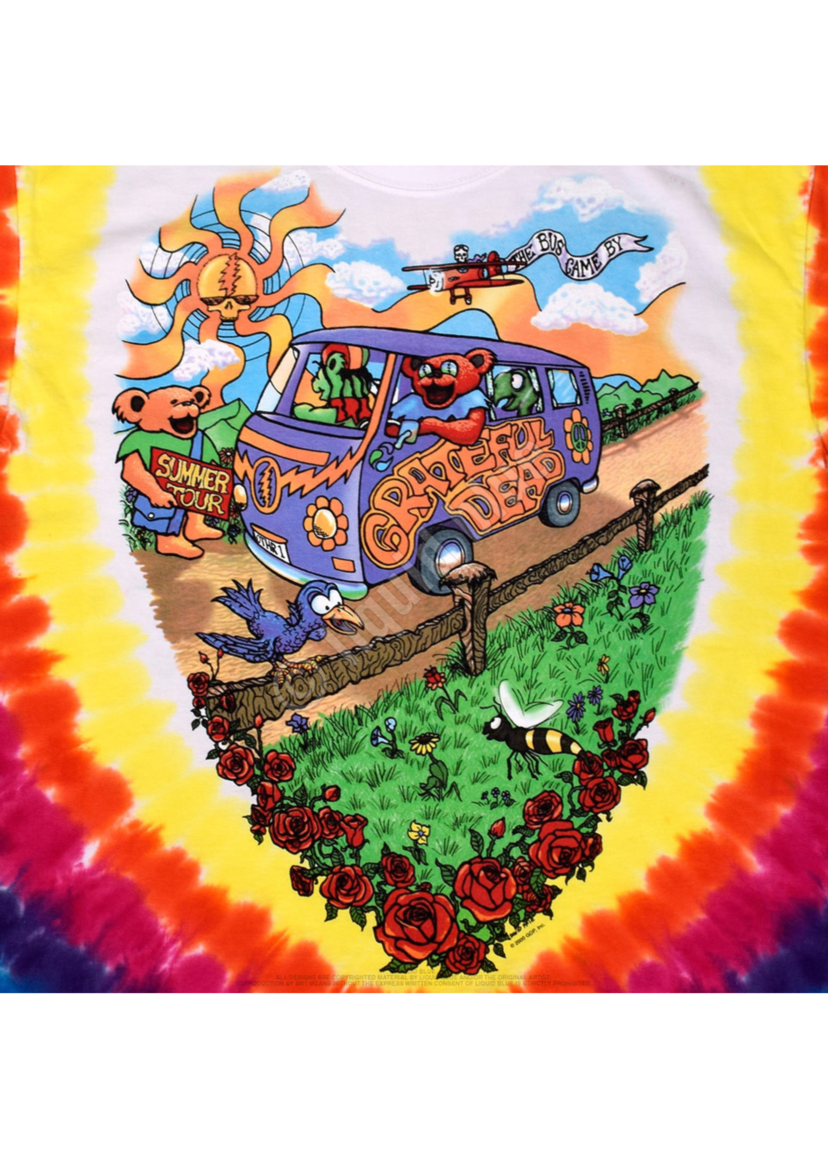 Liquid Blue Grateful Dead Summer Tour Bus Tie-Dy