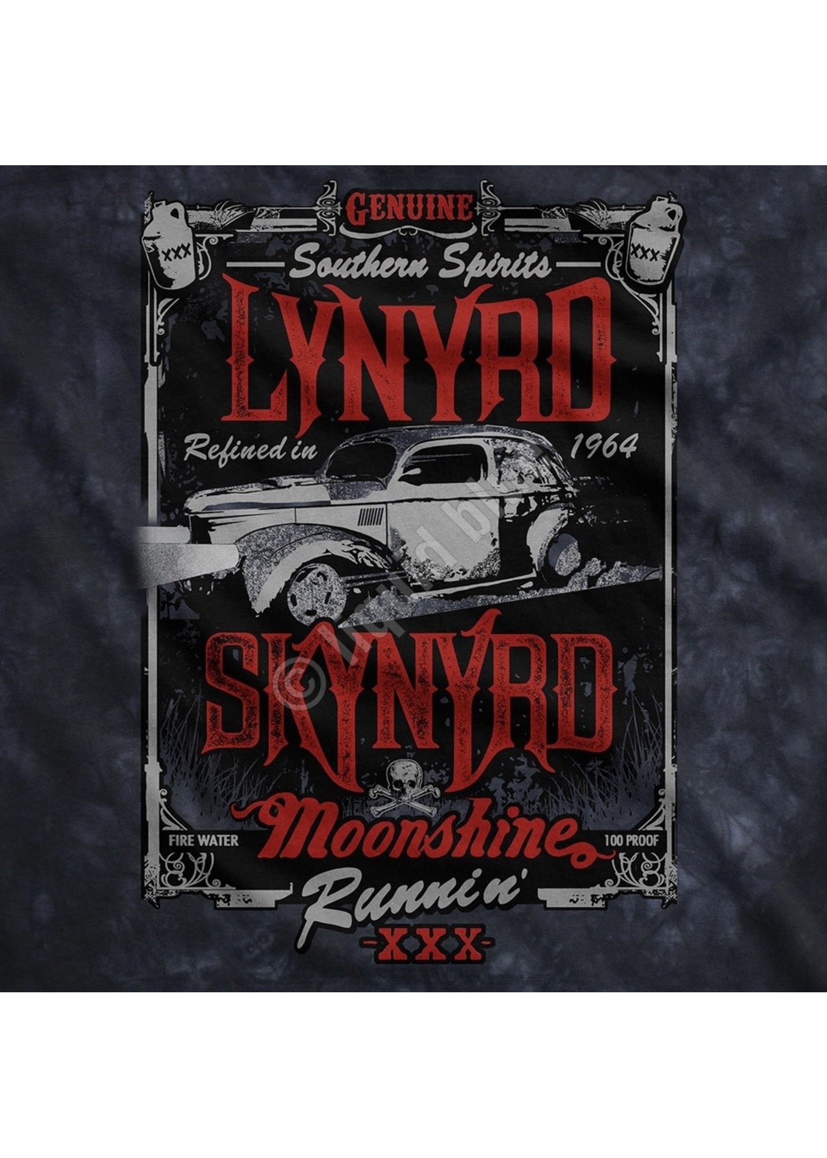 Liquid Blue Lynyrd Skynyrd Moonshine Runnin' Tie-Dye