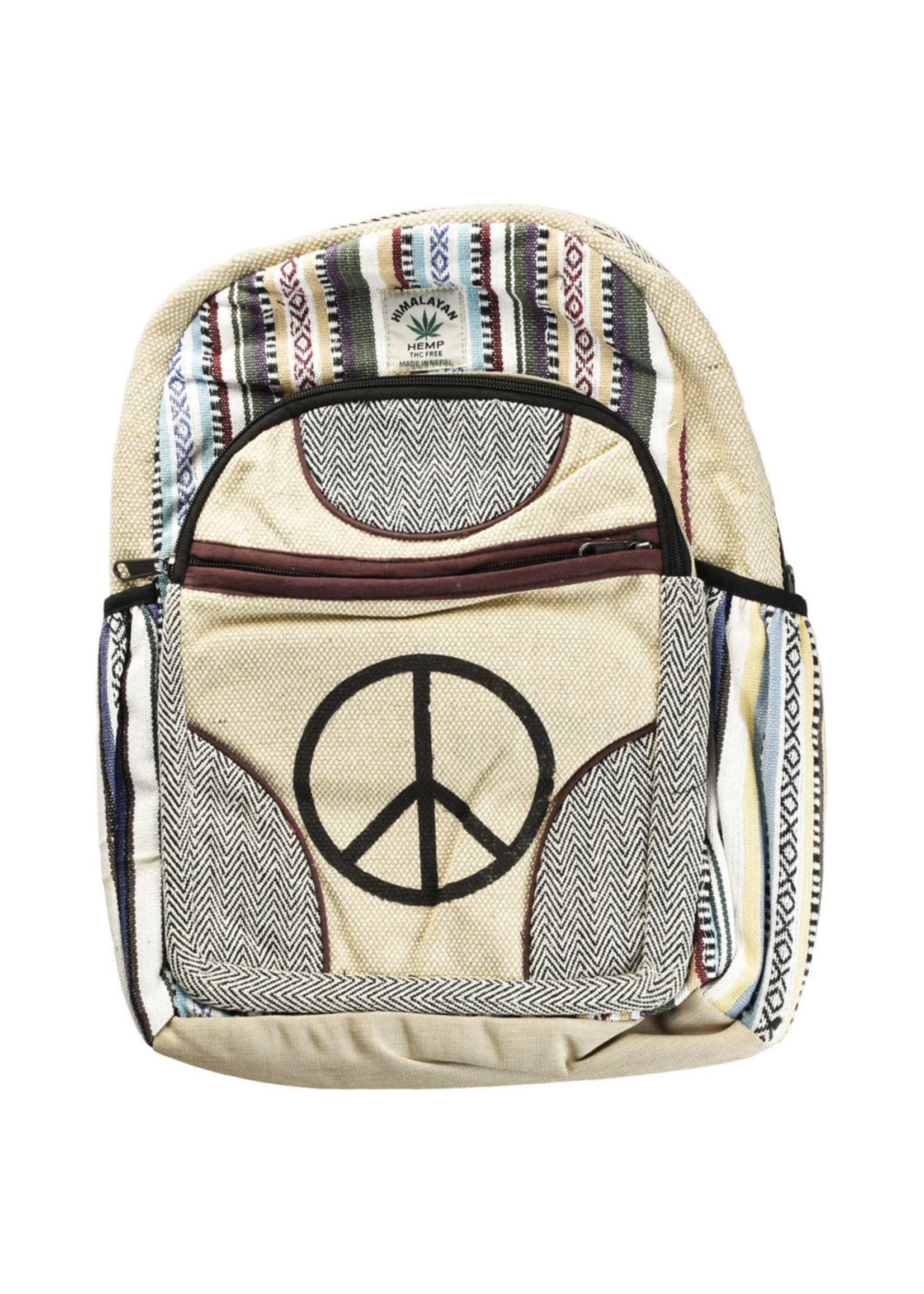 Threadheads ThreadHeads Himalayan Hemp Simple Peace Backpack - 11"x16"