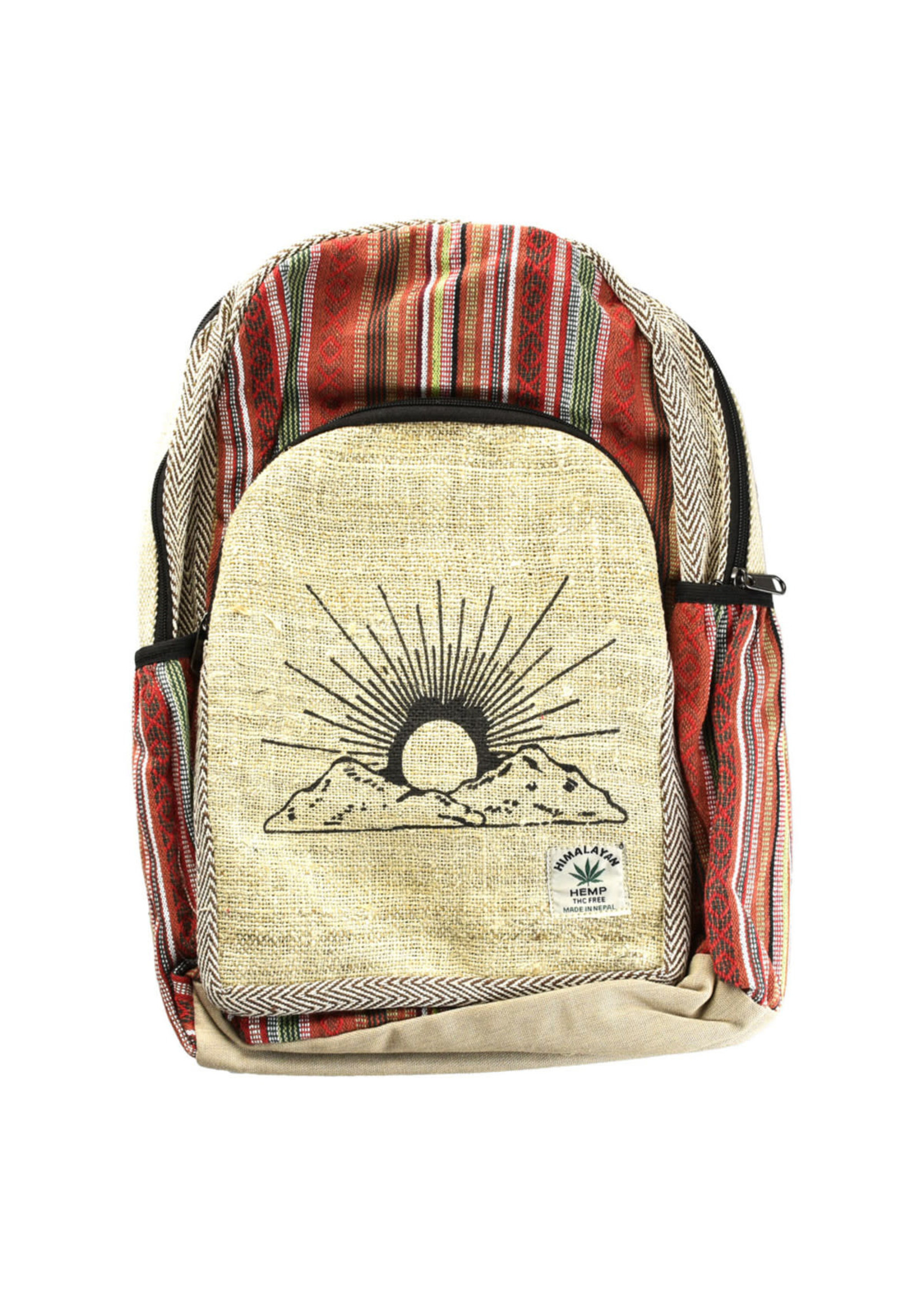 Threadheads ThreadHeads Himalayan Hemp Mountain Sunrise Backpack - 11"x16"