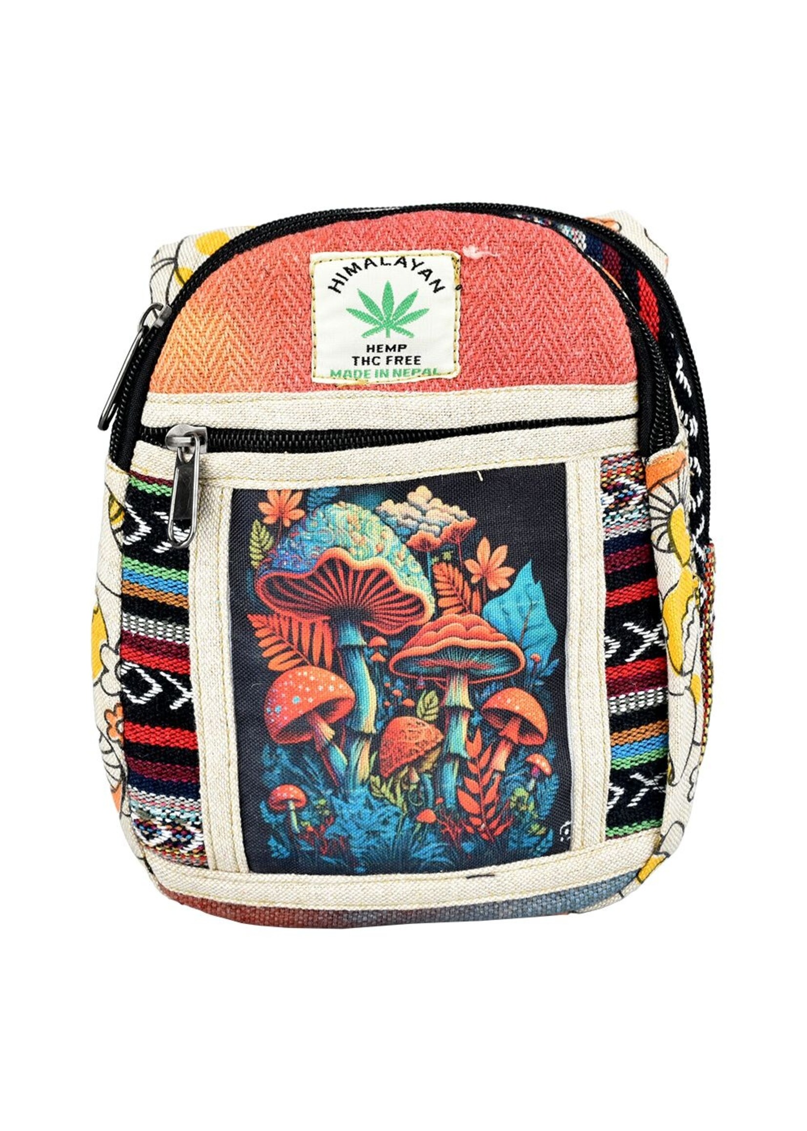 Threadheads Threadheads Himalayan Hemp Garden Mushrooms Sling Pack | 9"x8"