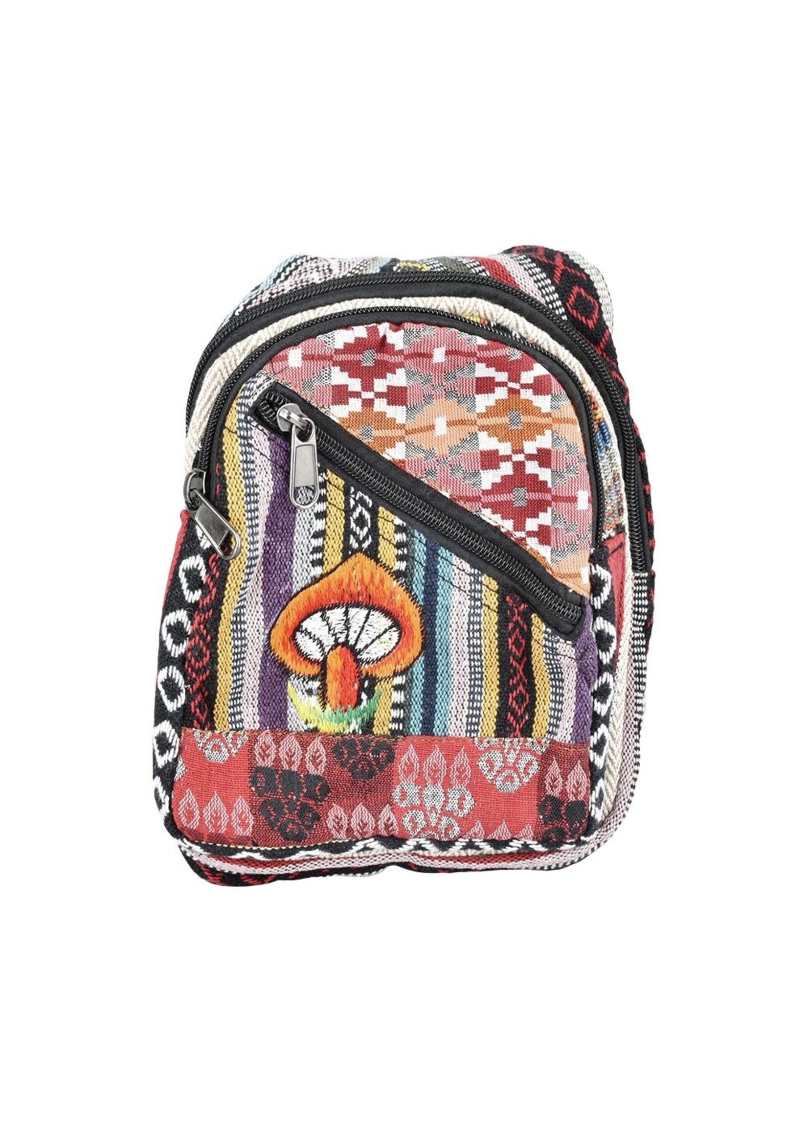 Threadheads Threadheads Himalayan Hemp Aztec Mushroom Sling Pack | 9"x8"