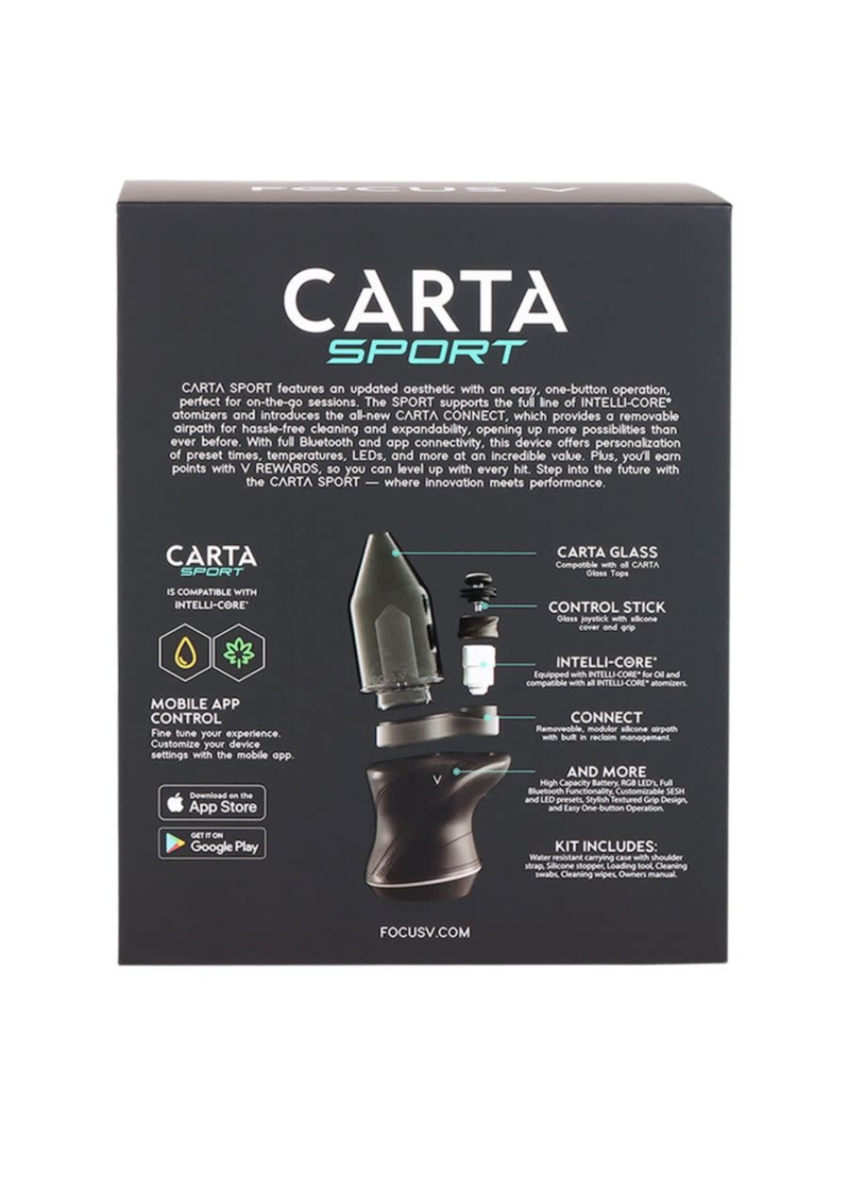 Focus V Focus V Carta Sport Portable Dab Rig Black