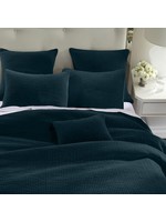 HIEND HIEND Stonewashed Cotton Velvet Quilt, Twin, Deep Blue