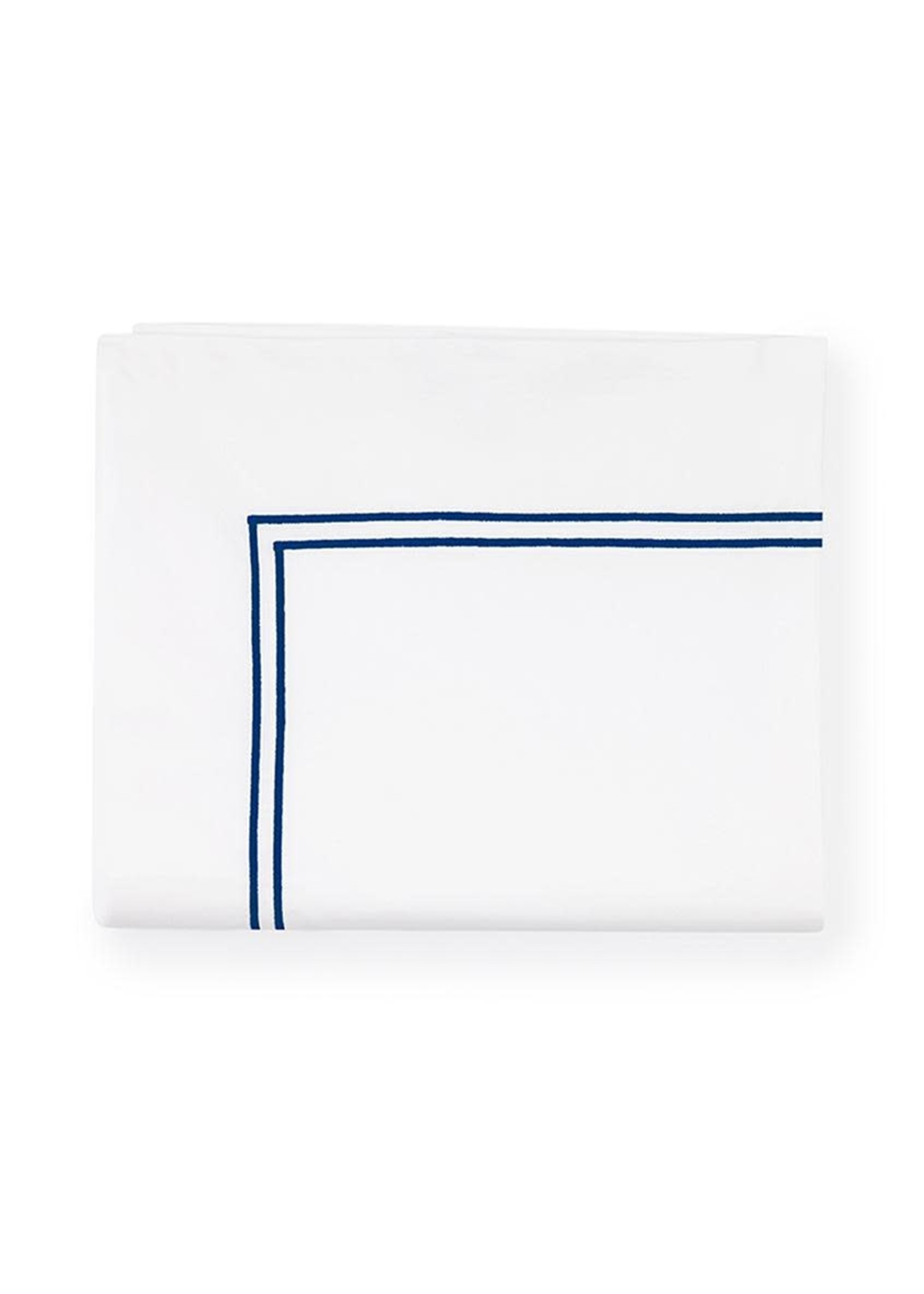 Sferra Sferra Grande Hotel Twin Flat Sheet, White/Navy