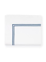 Sferra Sferra Grande Hotel Queen flat sheet, White/cadet