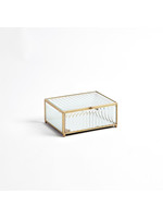 Global Views Global Views Small Reeded Glass Box - Clear
