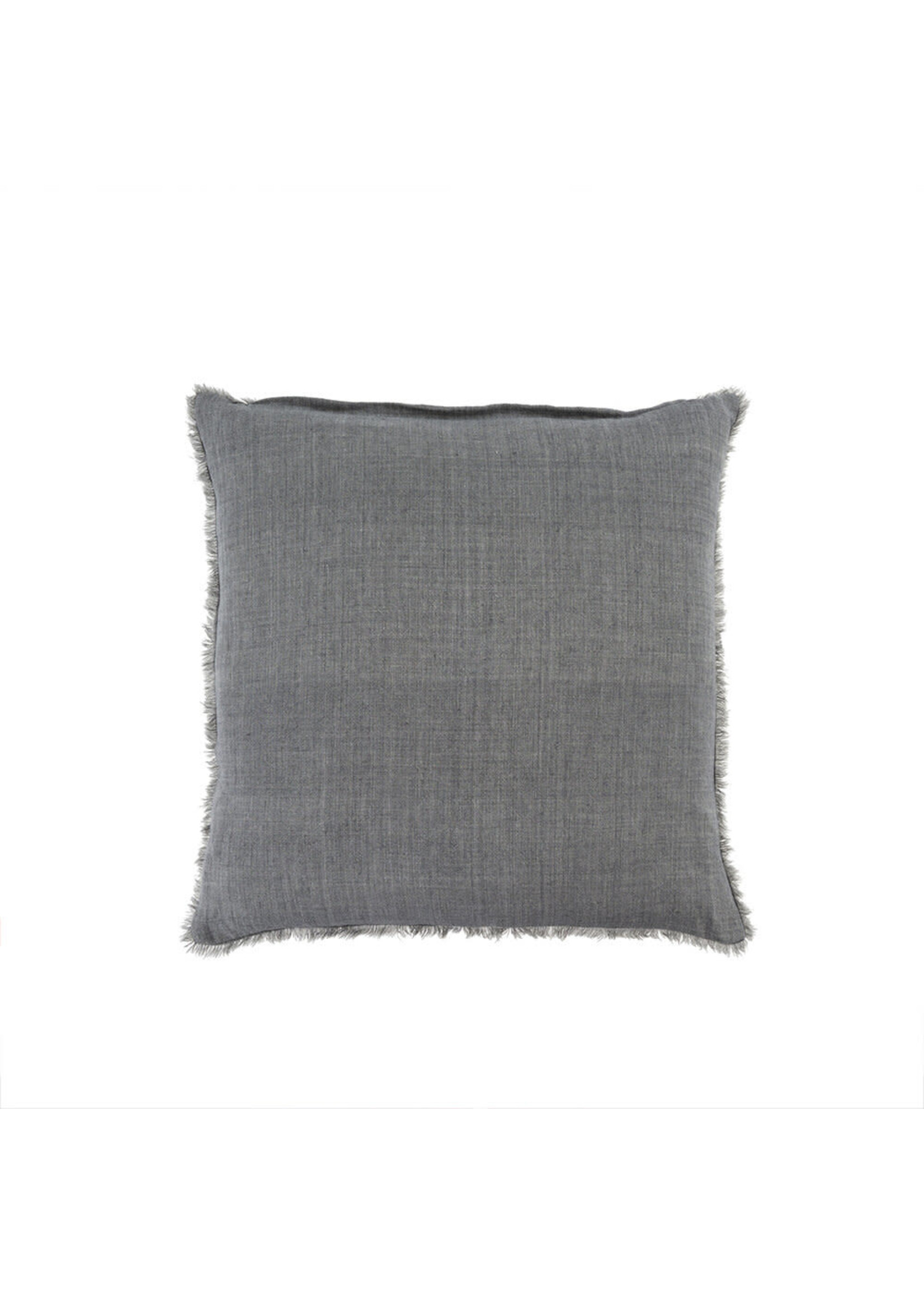 Indaba Indaba Lina Linen Throw Pillow, Steel Gray, 24x24