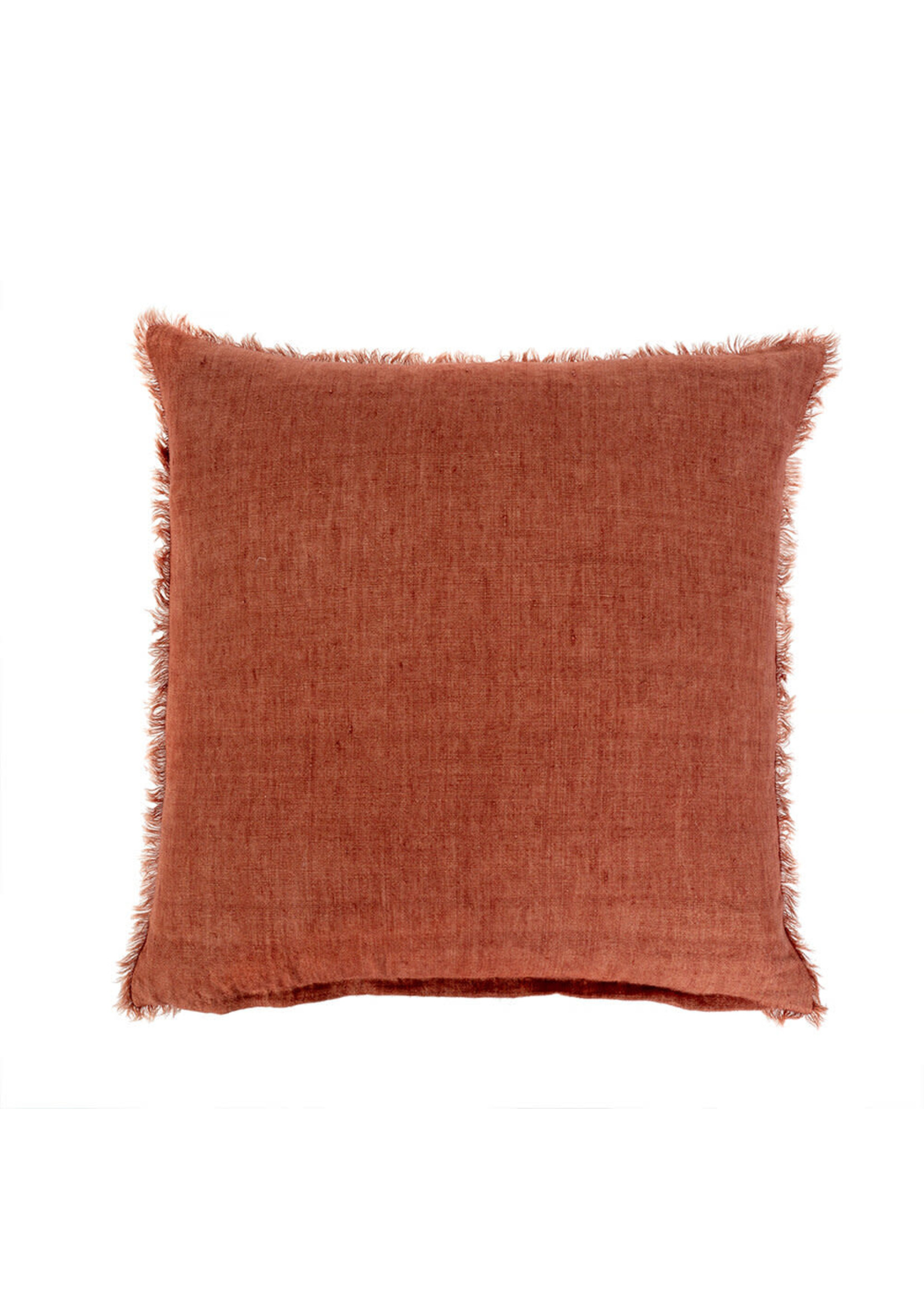 Indaba Indaba Lina Linen Throw Pillow, Rust, 24x24