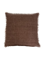 Indaba Indaba Lina Linen Throw Pillow, Mocha, 24x24