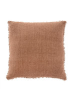 Indaba Indaba Lina Linen Throw Pillow, Rooibos, Mauve, 24x24