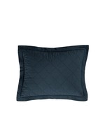 HIEND HiEND Linen Quilted Boudoir Pillow, Navy, 12x16