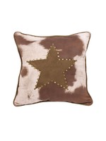 HIEND HIEND Cowhide Star Accent Pillow w/Fringe