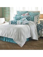 HIEND HIEND Catalina Twin Duvet Cover Set, white and Teal
