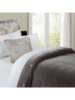 HIEND HIEND Gray Velvet Duvet Cover, Queen