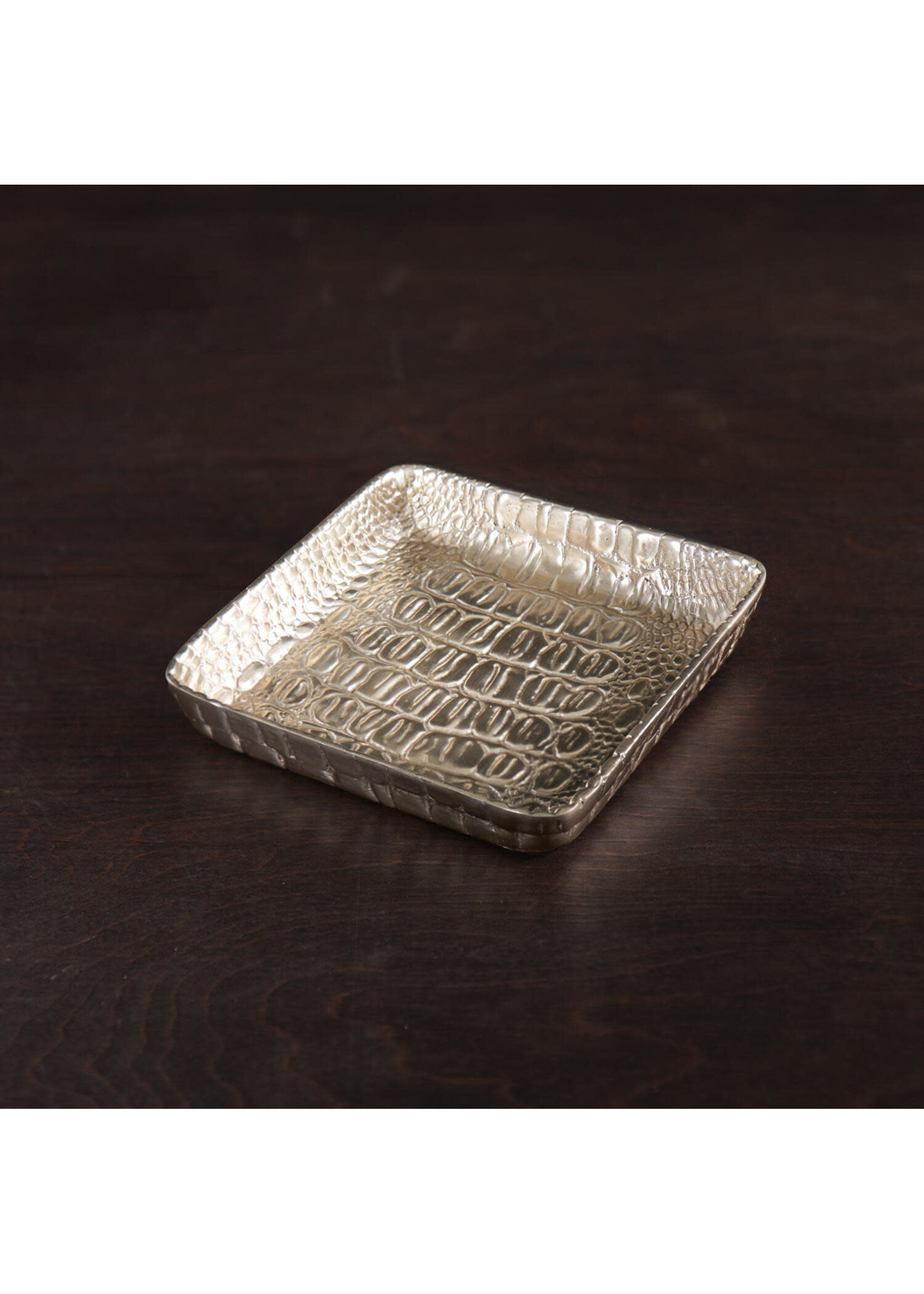 Beatriz Ball Beatriz Ball Sierra Modern Croc Napkin Box, Gold