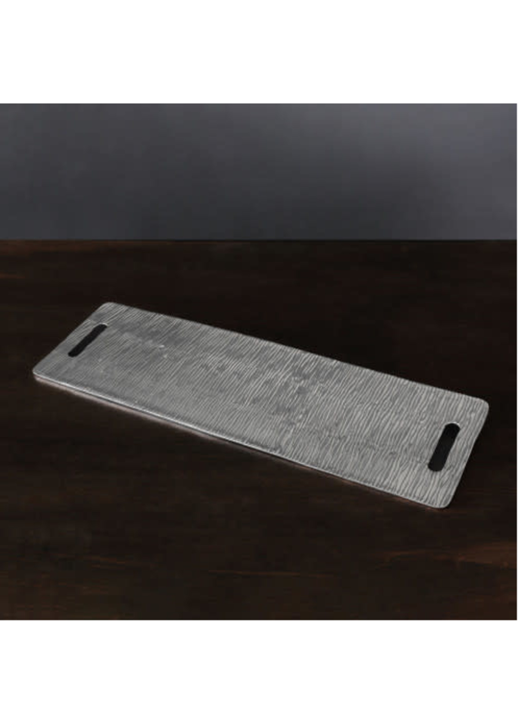 Beatriz Ball Beatriz Ball Sierra Modern Ripples Large Charcuterie Tray, W/Handles, Gun Metal