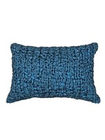 Ann Gish Ann Gish Ribbon Knit Pillow, Azure, 20x14