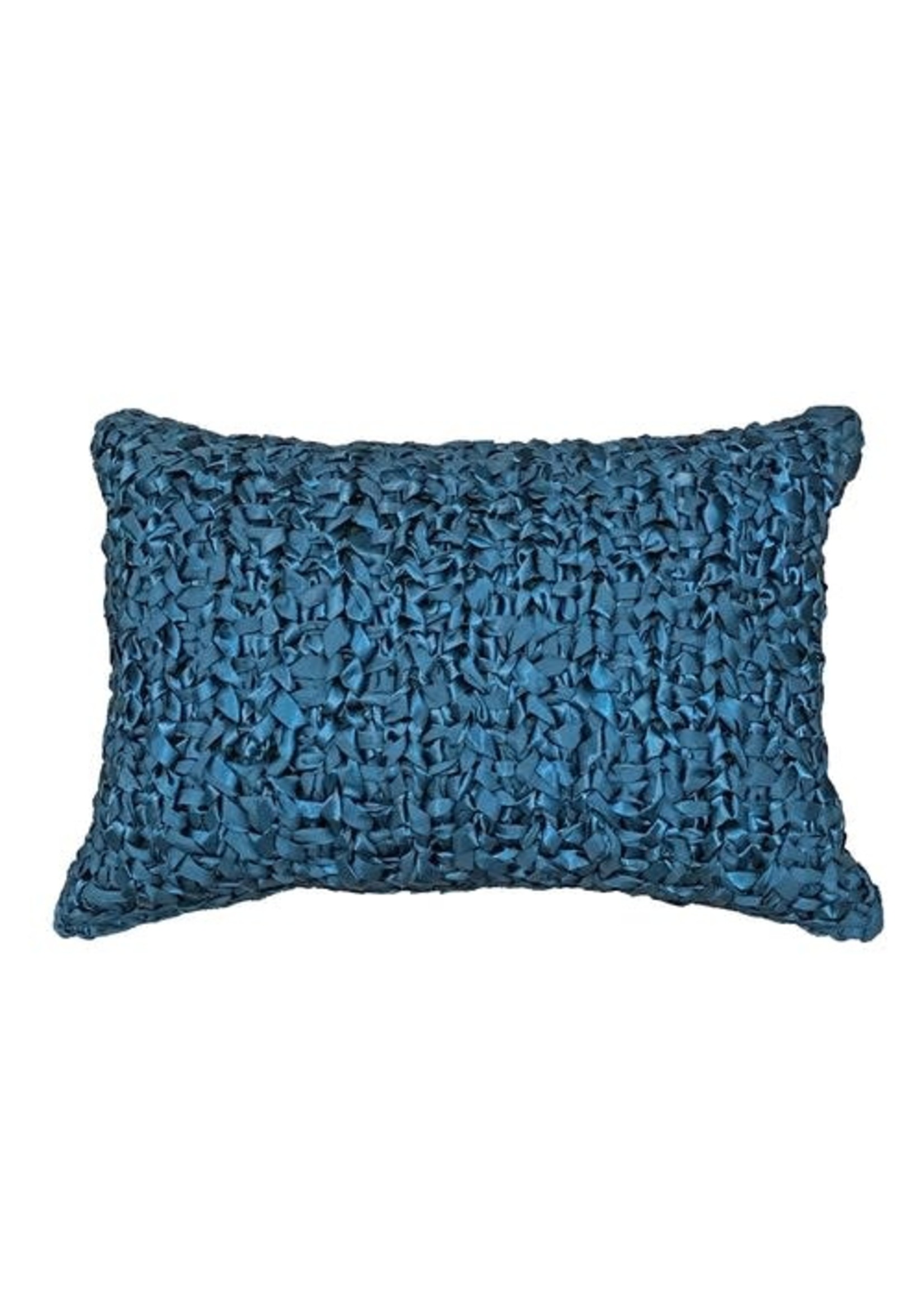 Ann Gish Ann Gish Ribbon Knit Pillow, Azure, 20x14