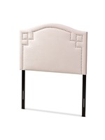 Baxton Studio Baxton Studio Cora Headboard/Twin, Tufted Pink Velvet