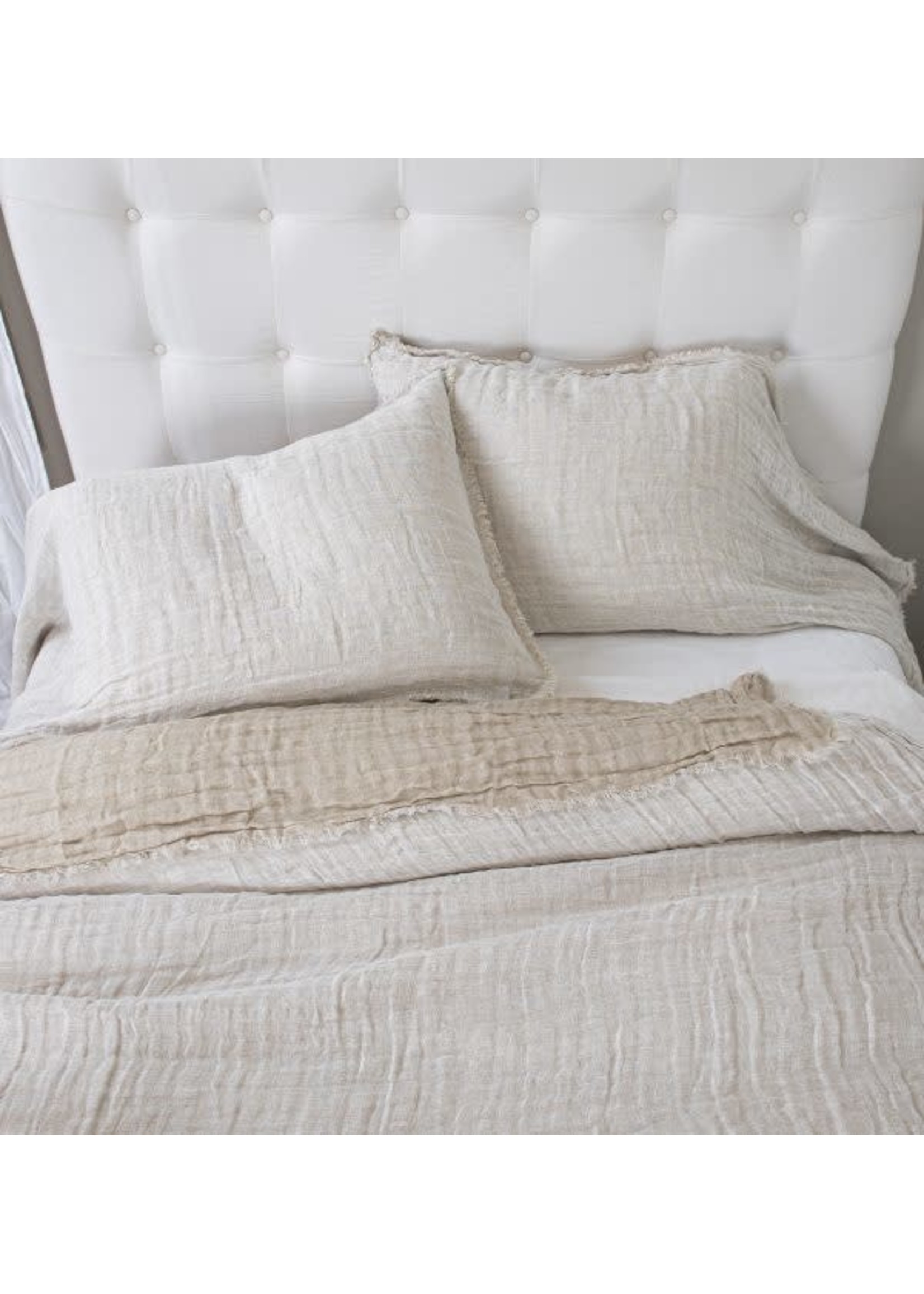 Amity Home Amity Home Kent Linen Bedspread White Natural Queen