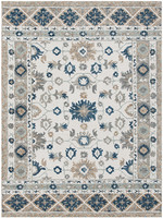 LR Home LR Home Babylon Rug, Ivory, Orange, Teal, 5x7