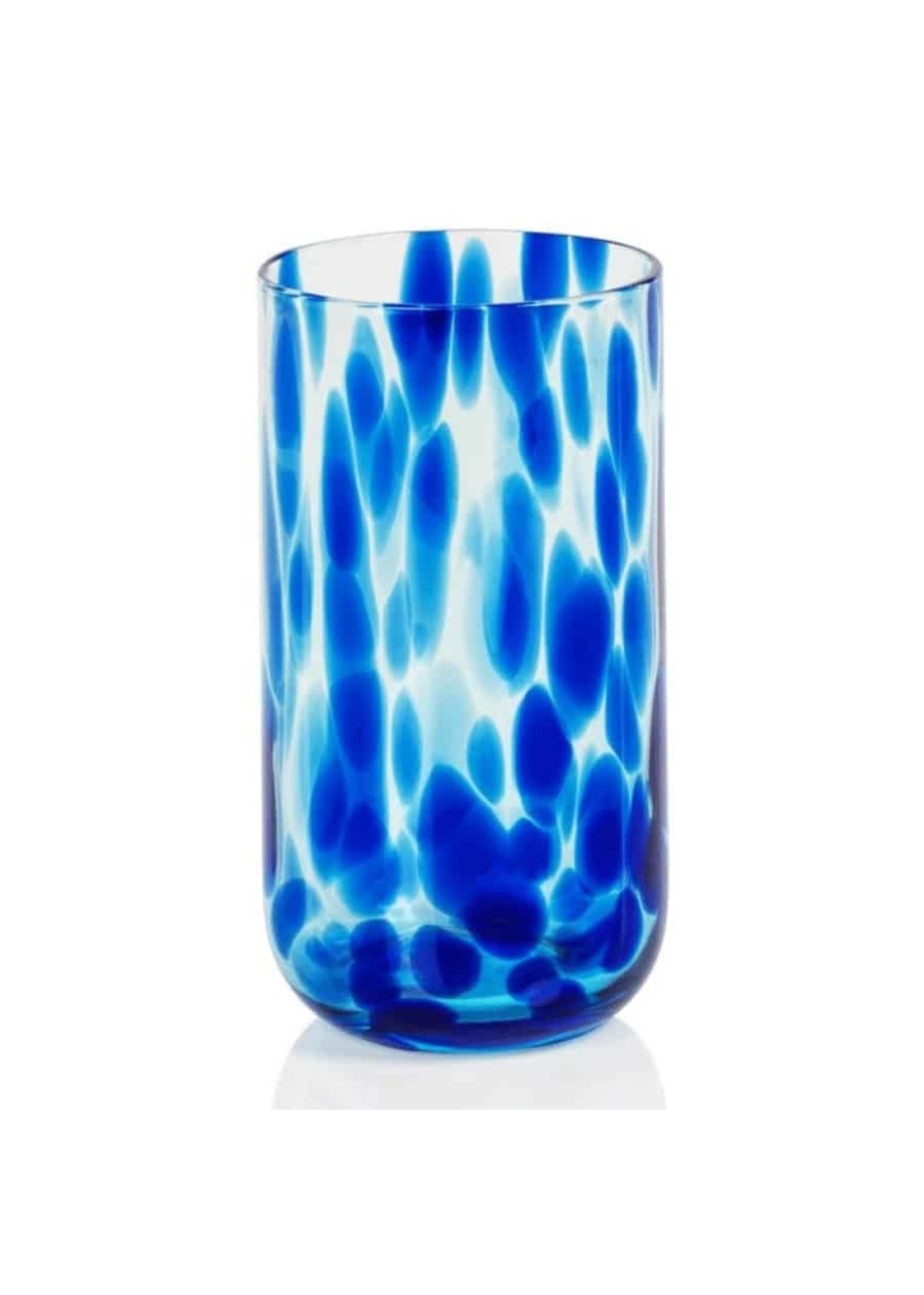 Zodax Zodax Blue Tortoise Highball Glasses