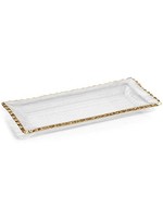 Zodax Zodax  Textured Rectangular Tray w/Jagged Gold Rim