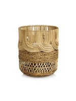 Zodax Zodax Maiacca Multi-weave Rattan and Water Hyacinth Basket