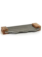 Zodax Zodax Nairobi Grey Marble Tray w/Acacia Handles