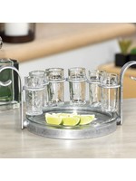 Zodax Zodax Cabo 6 Shot Tequila Set Silver