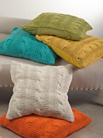 Saro Saro Cable Knit  Design Pillow Tagerine