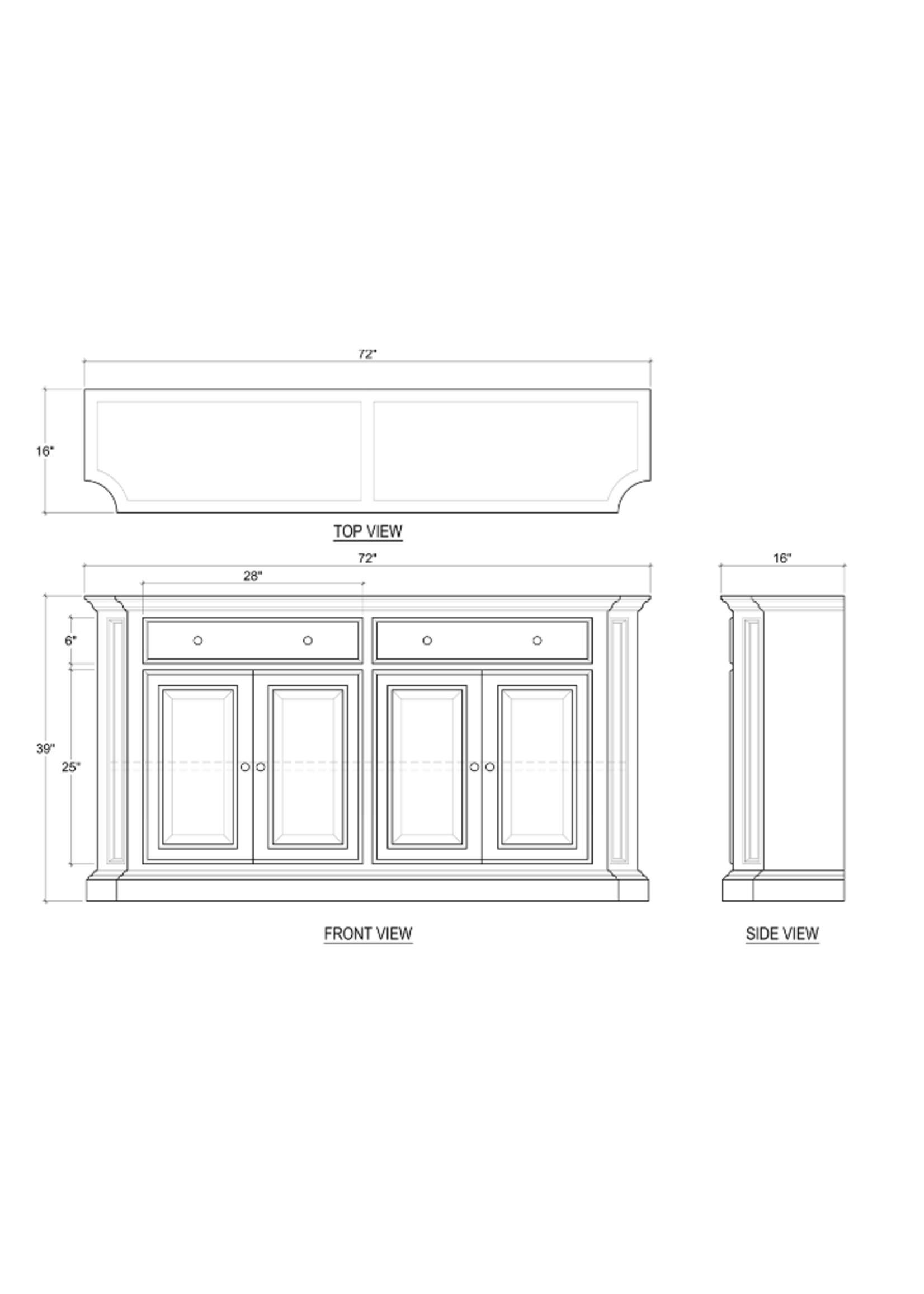 Bramble Bramble Auvergne 4 Door Buffet