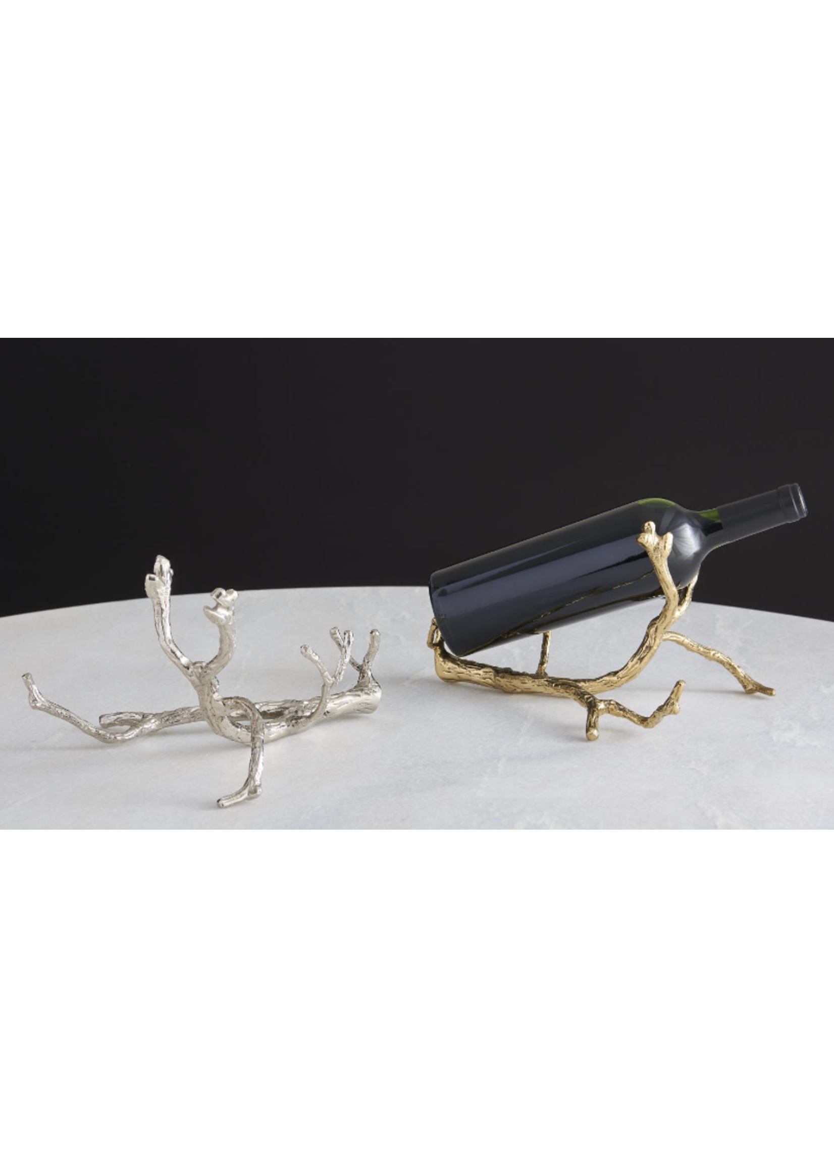 Global Views Global Twig Wine Bottle Holder Nickel